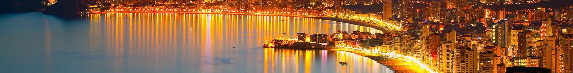Illuminated Benidorm beach