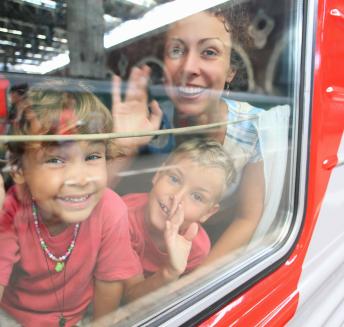 En train