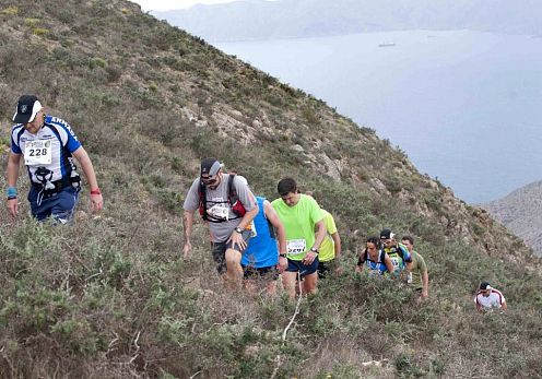 Hiking ascent La Manga