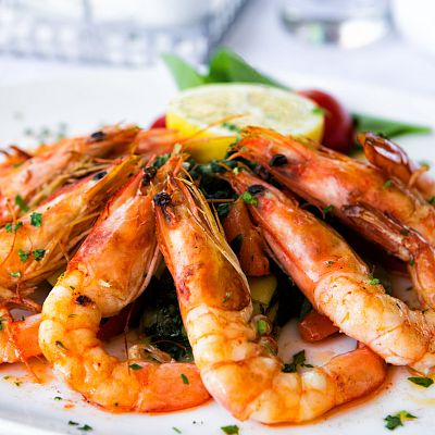 gambas con limón