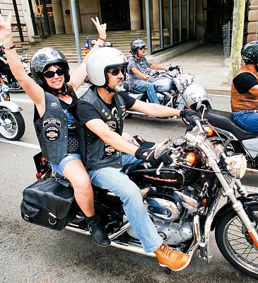 Harleys on route