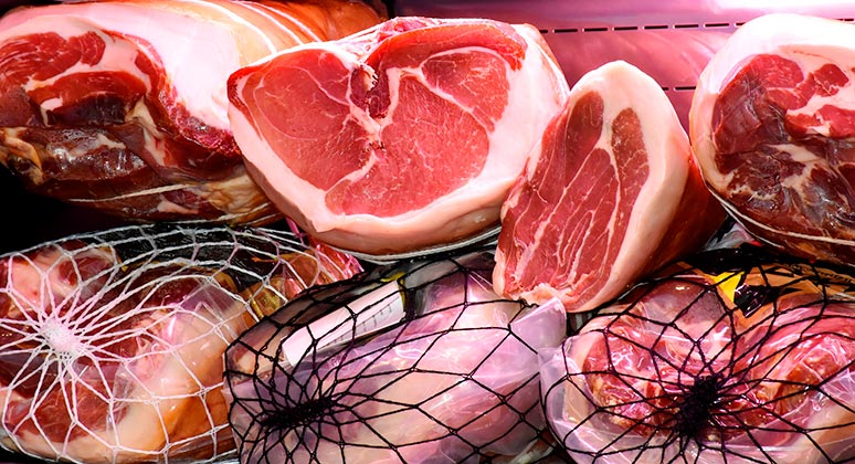 Butchers at the Alicante market