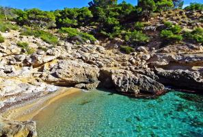 The Racó del Conill cove surrounded by virgin nature