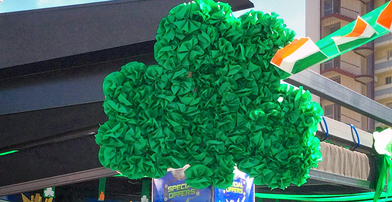 Saint Patrick's shamrock in Benidorm