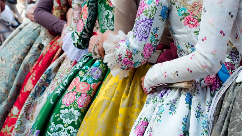 Regional dresses in Fallas