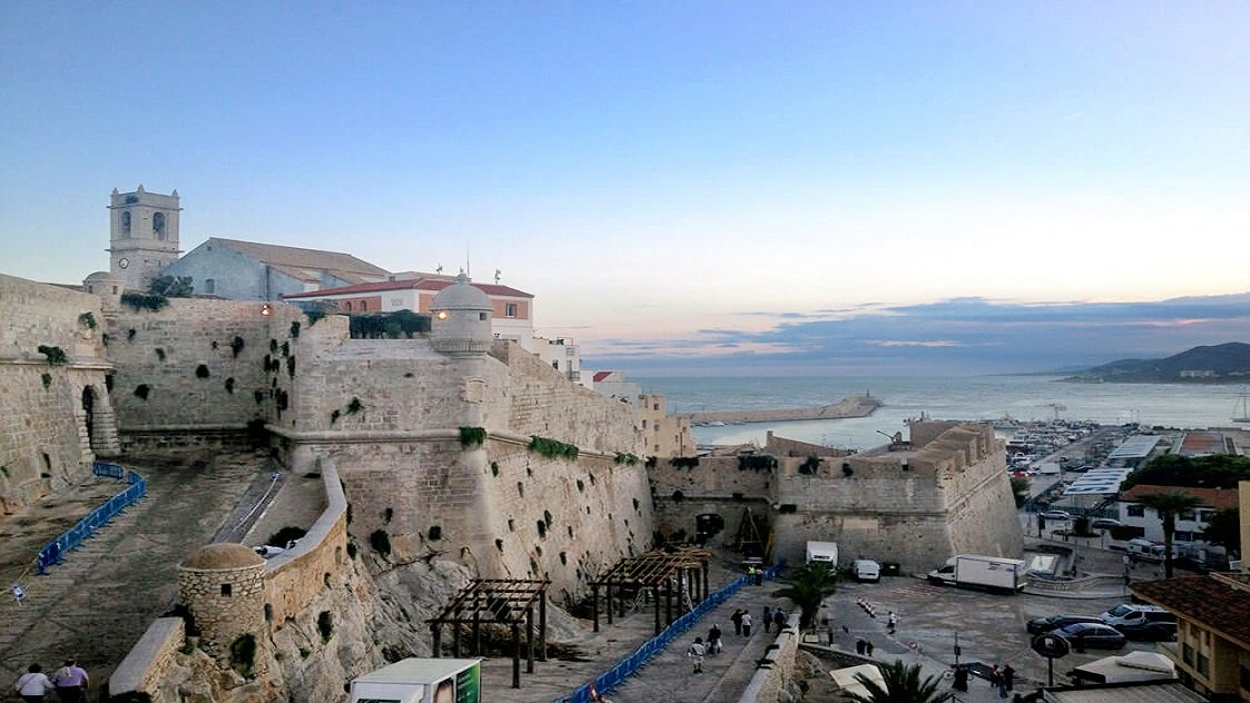 Great general view of the Ramp of Felipe II in the old town