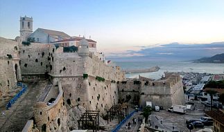 Great general view of the Ramp of Felipe II in the old town