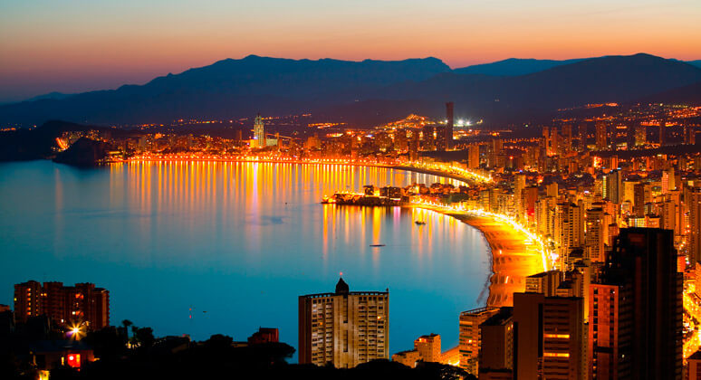 Benidorm at night