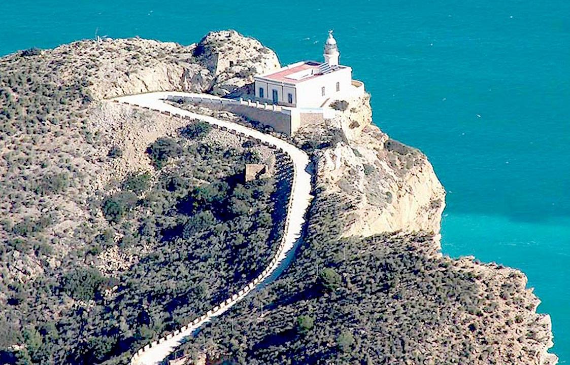 Le phare d'Albir vue depuis le dessus