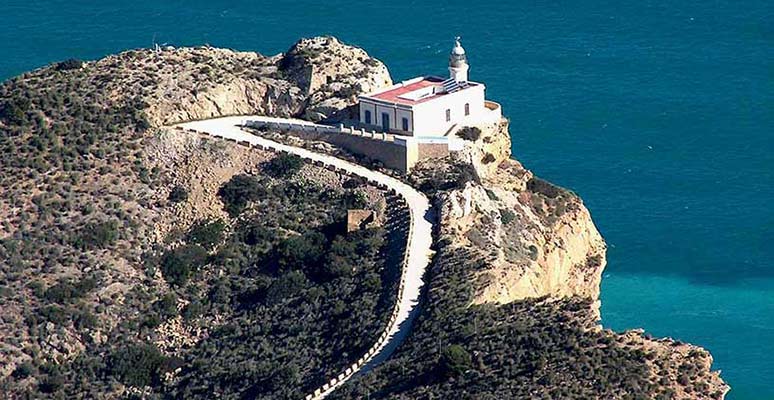 Aerial view of Albir lighthouse