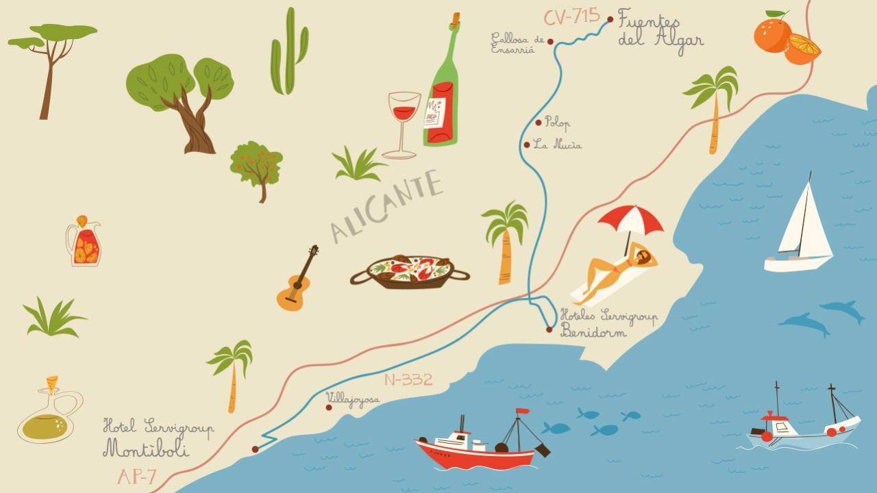 Carte des sources de l’Algar