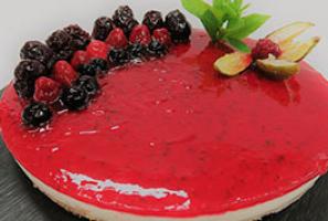 Cold Cheesecake with Cranberries