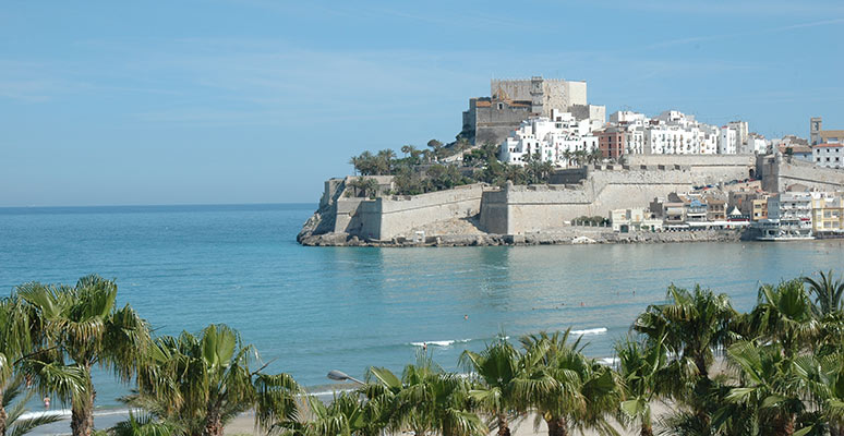 Châteu de Peñíscola vu depuis l'hotel Papa Luna