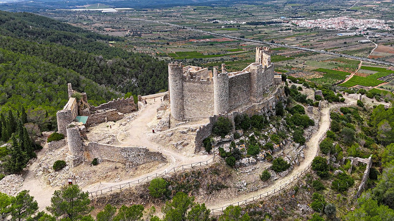Château d'Alcalá de Xivert vue aérienne