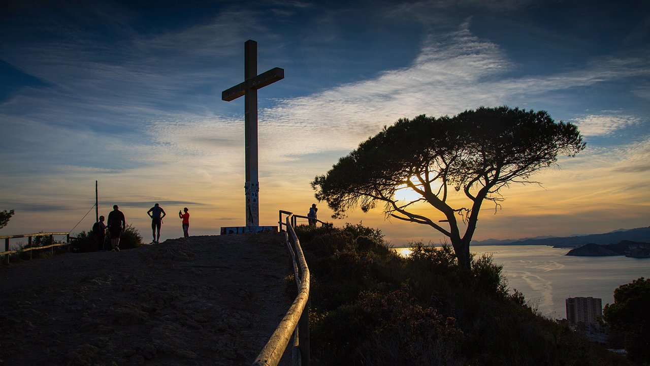 Coucher de soleil depuis la croix