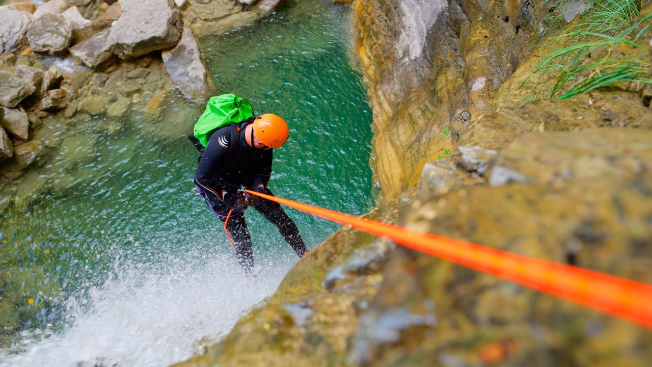 Enjoying canyoning in Alicante