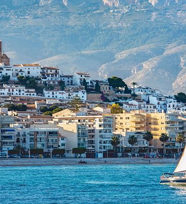 Panoramic view of Altea from the sea