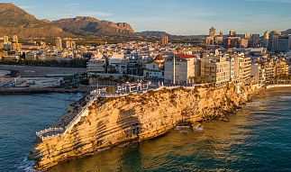 Panoramic view of the old town of Benidorm