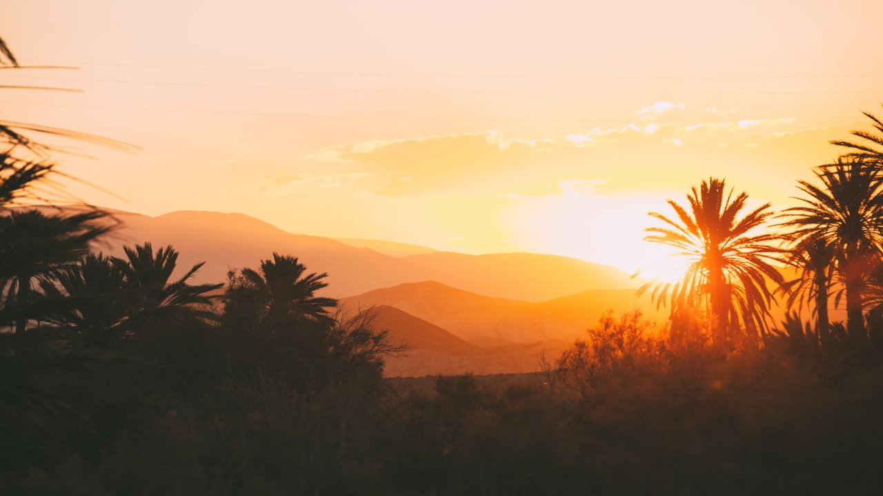 Sunset in the desert