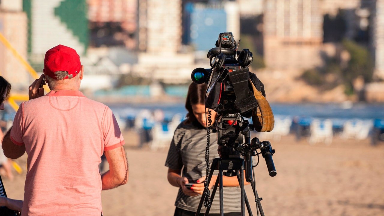 Filming in Benidorm