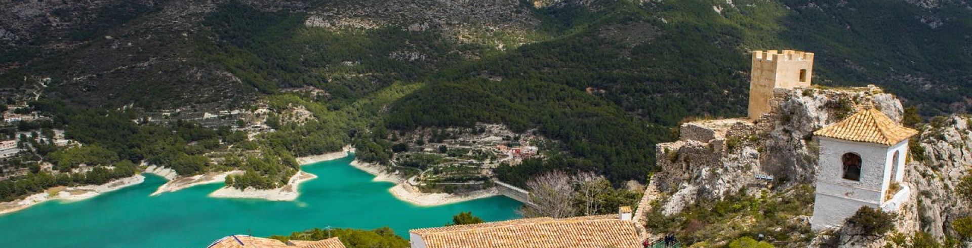 Views of the reservoir from the castle of Guadalest