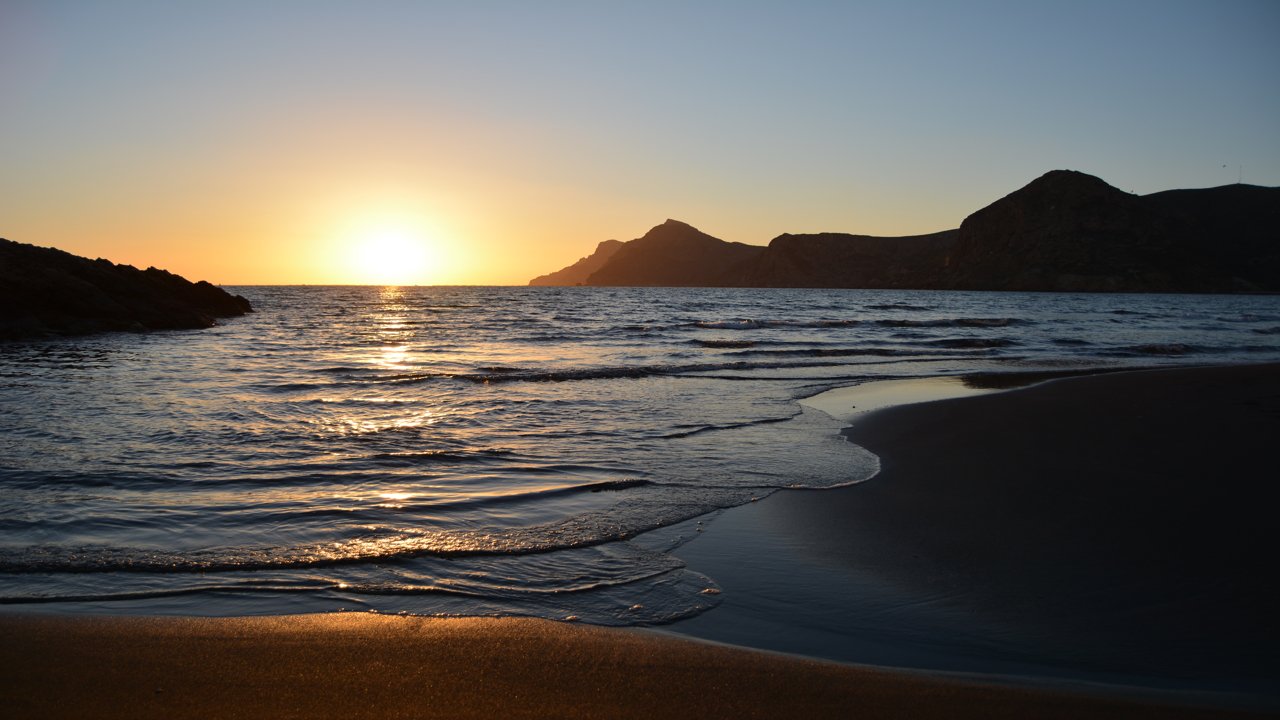 Portman Beach at dusk 