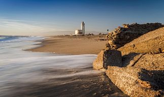 White church on the beach