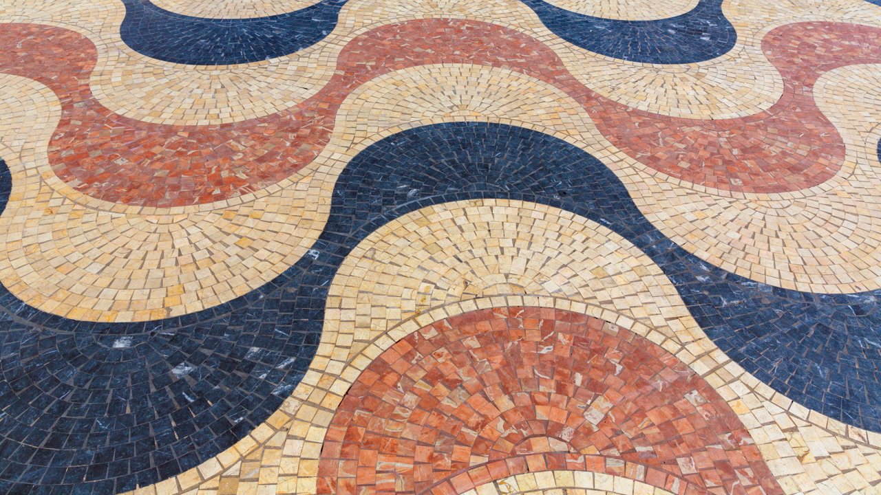 Carreaux colorés sur l’Explanada d’Alicante
