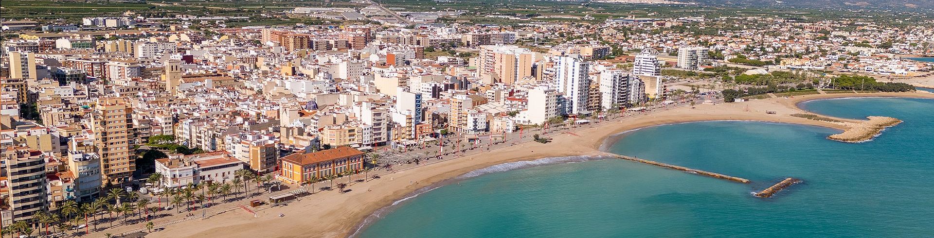 Vista aérea playas Vinaroz