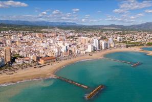 Aerial view of Vinaròs beaches