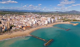 Aerial view of Vinaròs beaches