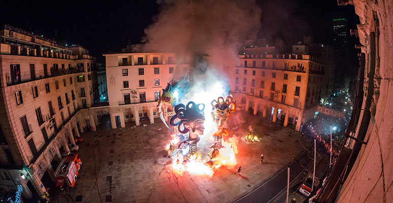 Burning of the Statues in Alicante’s townhall square