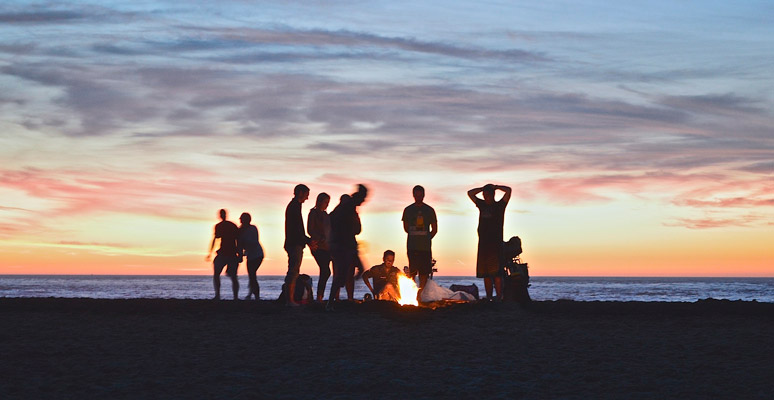 Bonfires in la Cala Benidorm