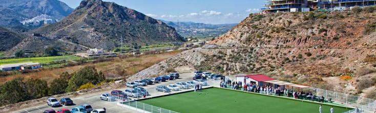 Vue générale du terrain de bowls